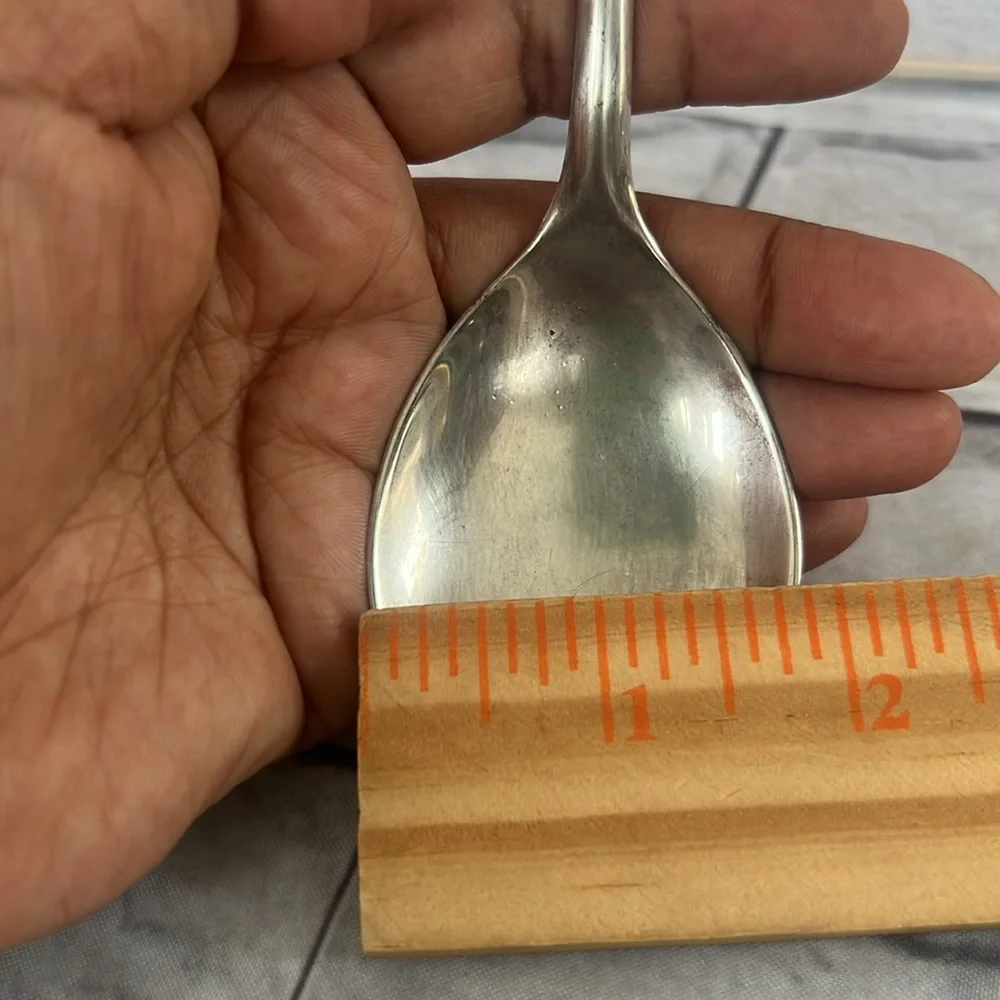 Vintage Silver plated Italian salad serving utensil spoon & fork silverware